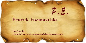 Prorok Eszmeralda névjegykártya